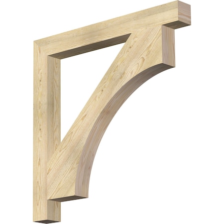 Ekena Millwork Westlake Block Rough Sawn Bracket, Douglas Fir, 4"W x 38"D x 38"H BKT04X38X38WTL05RDF
